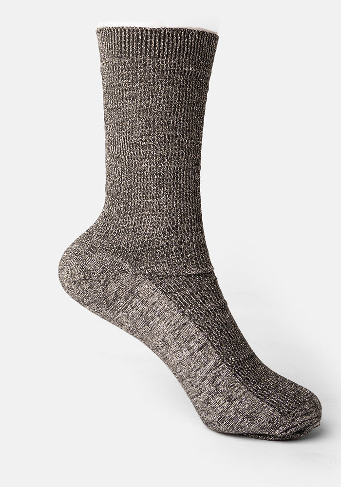 Third angle of Silver Sparkle Socks