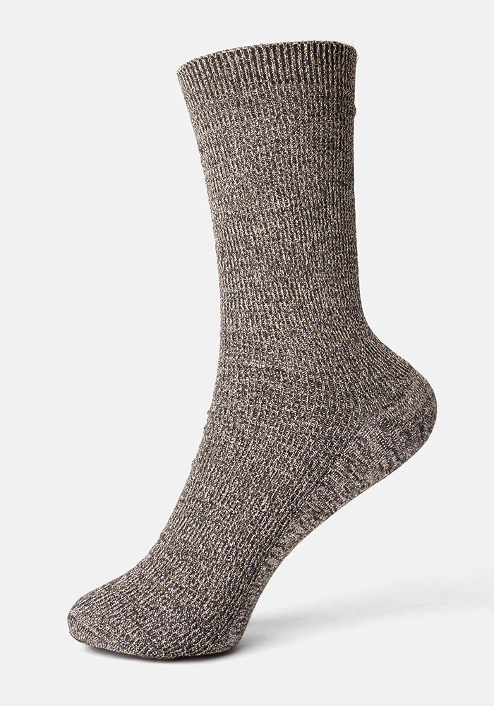 Front view of Silver Sparkle Socks