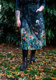 Silvie Fox Border Print Midi Dress