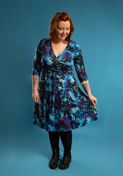 Simone Abstract Butterfly Print Dress