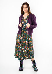 Sinclair Green Spell Caster Print Cotton Midi Dress