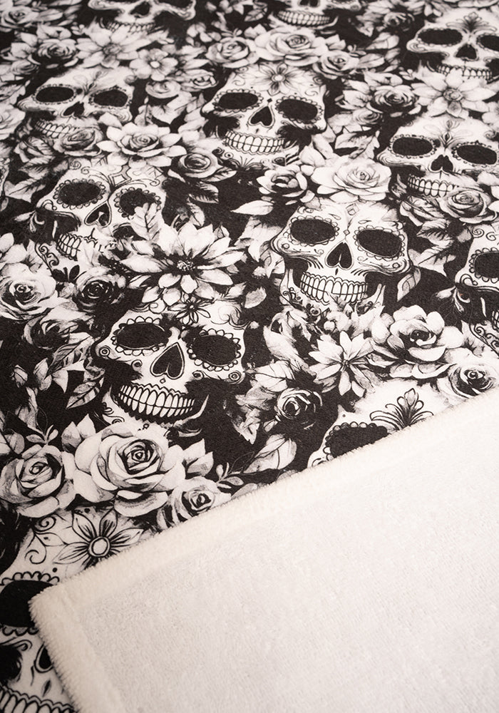 Third angle of Large Mono Skull Print Towel