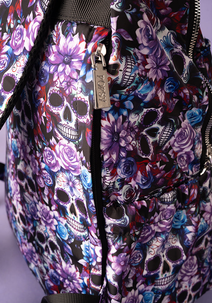 Seventh angle of Skull Print Popsy Rucksack