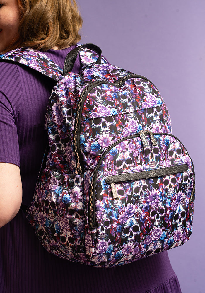 Eighth angle of Skull Print Popsy Rucksack