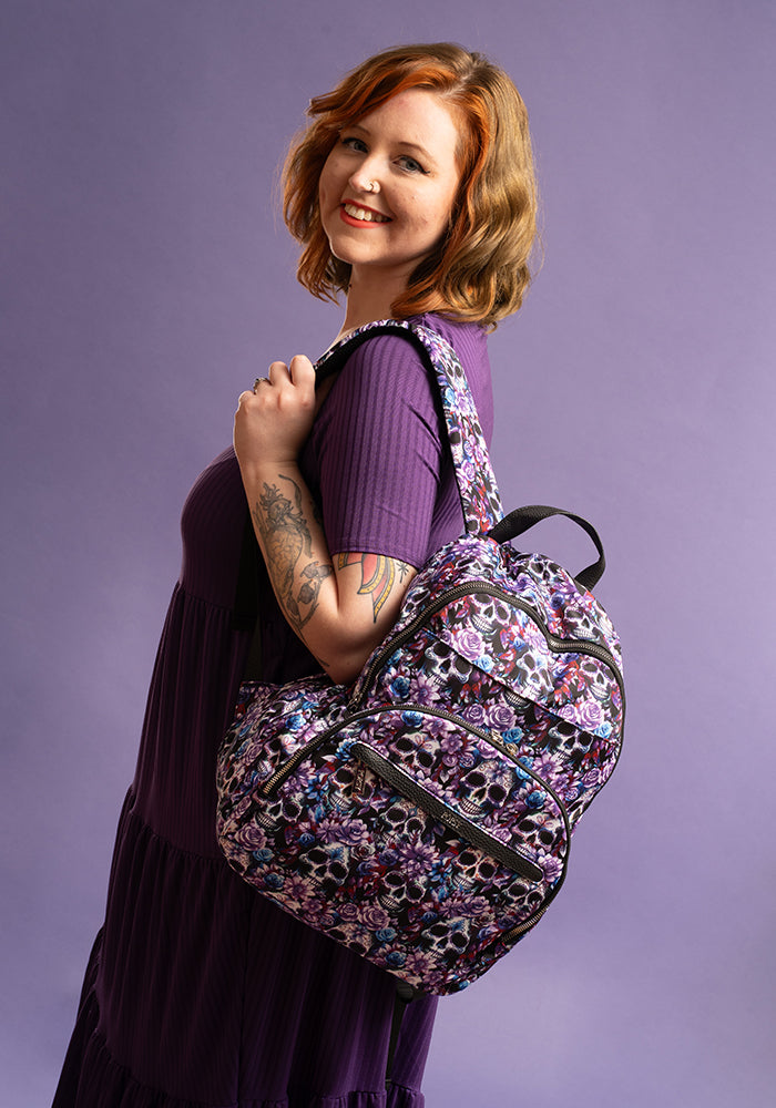 Fourth angle of Skull Print Popsy Rucksack