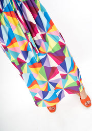 Skyler Sun Burst Geo Print Midaxi Dress
