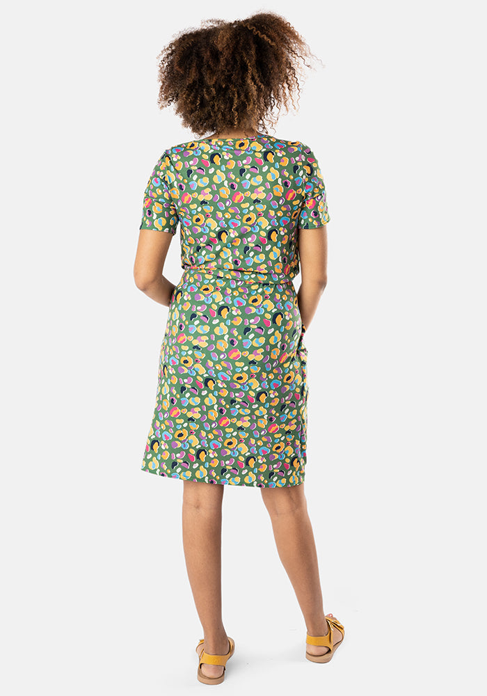 Sloane Multi Coloured Animal Print Blouson Dress