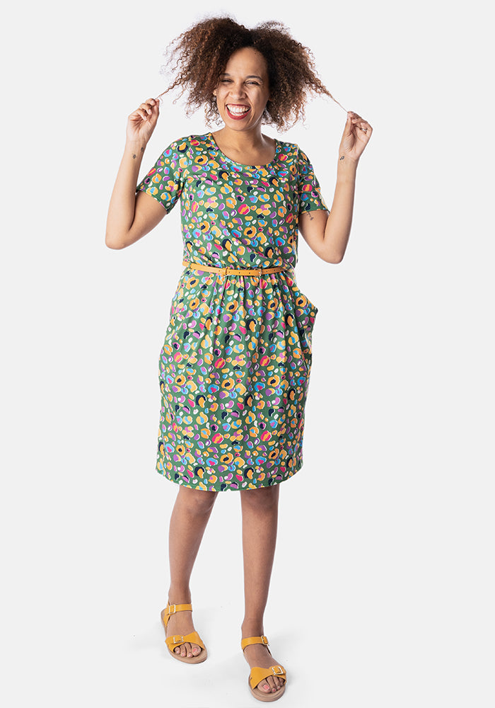 Sloane Multi Coloured Animal Print Blouson Dress