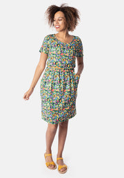 Sloane Multi Coloured Animal Print Blouson Dress