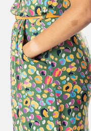 Sloane Multi Coloured Animal Print Blouson Dress