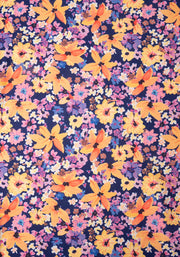 Sofia-Rose Purple Floral Print Culotte Leg Jumpsuit