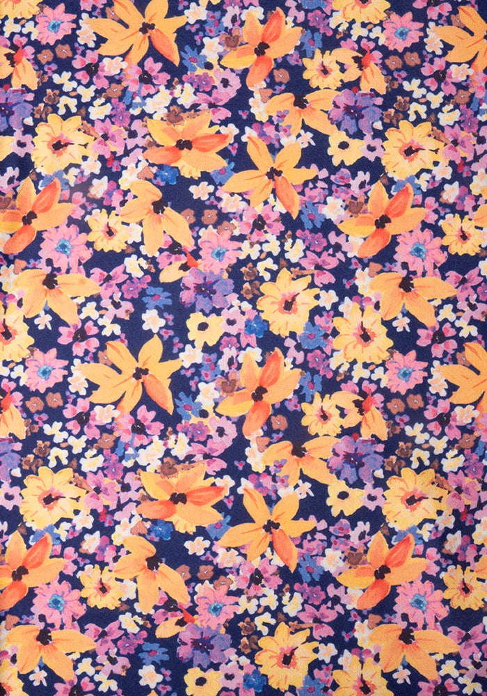 Sofia-Rose Purple Floral Print Culotte Leg Jumpsuit