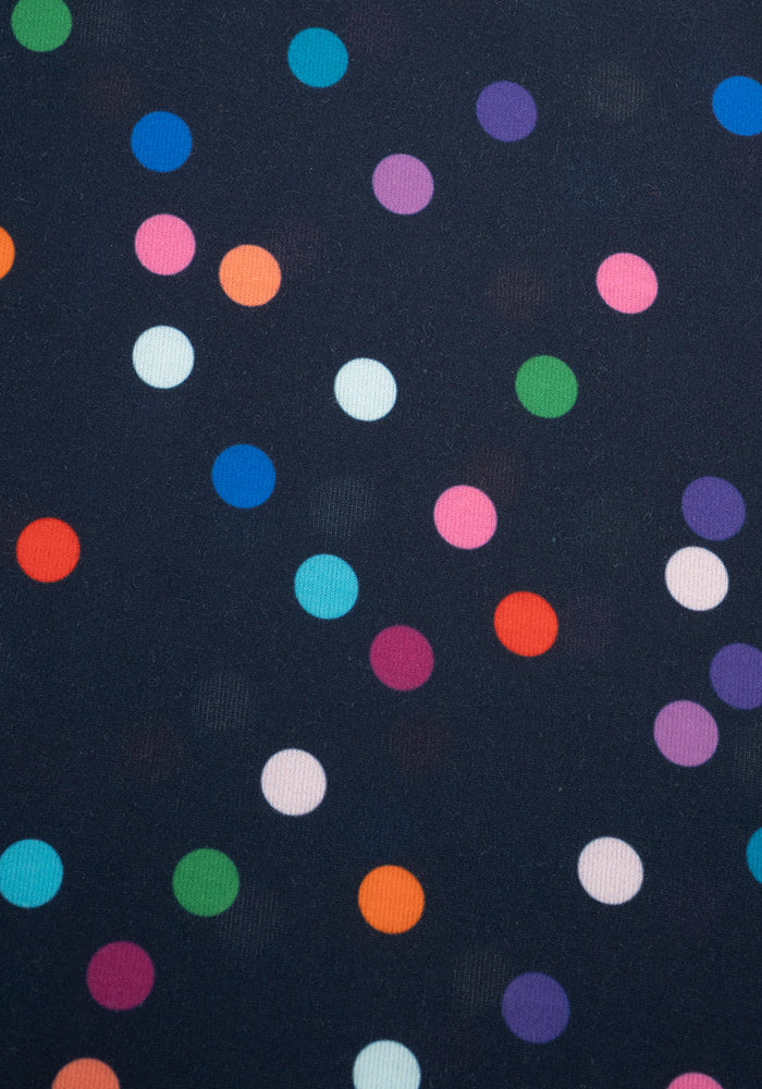 Second angle of Sonnet Multi Coloured Polka Dot Print Jersey Playsuit