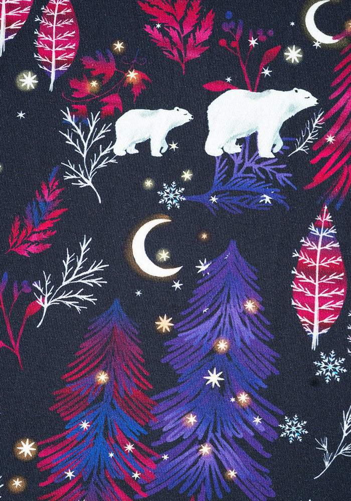 Spirit Polar Bear Print Cotton Midaxi Dress