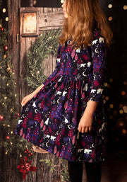 Children's Polar Bear Print Cotton Dress (Spirit)