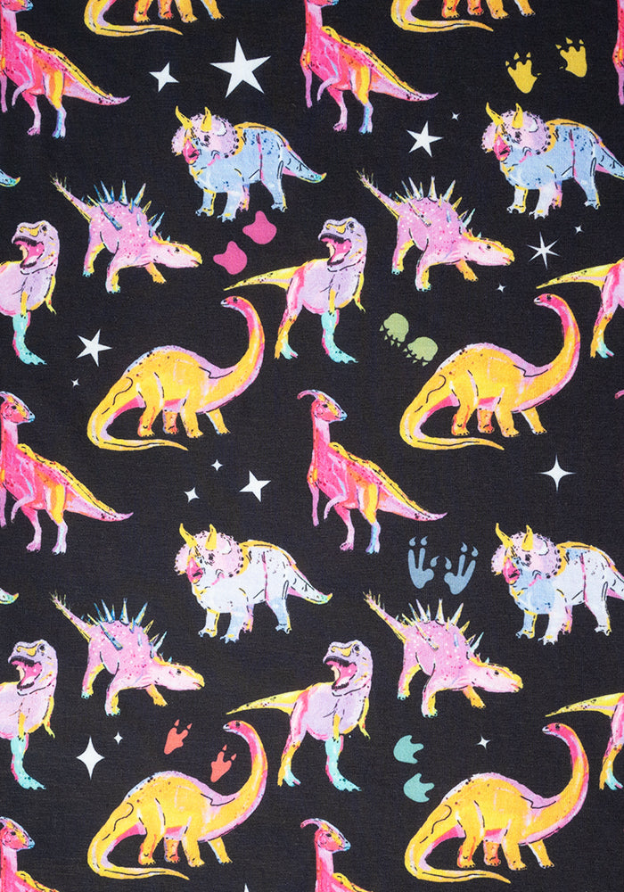 Starossaurus Cosmic Dinosaur Print Midi Dress