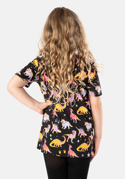 Cosmic Dinosaur Print Children's T-Shirt (Starossaurus)