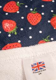 Large Strawberries Print Towel