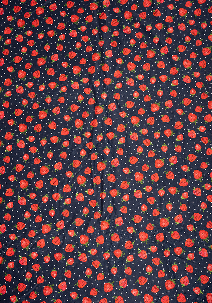 Fourth angle of Strawberries Print Jumbo Bath Sheet
