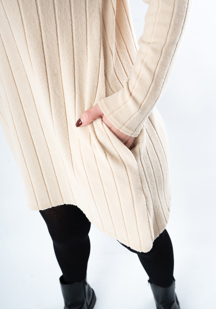 Sixth angle of Bexley Stone Brushed Chunky Rib Tunic
