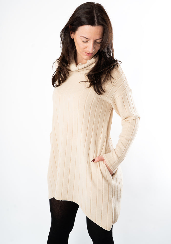 Eighth angle of Bexley Stone Brushed Chunky Rib Tunic