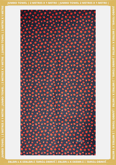 Strawberries Print Jumbo Bath Sheet