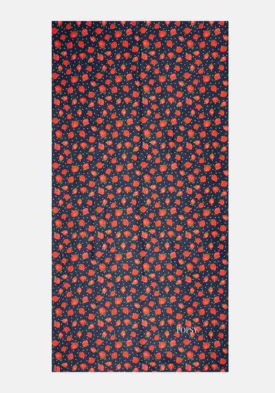 Large Strawberries Print Towel