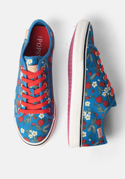 Strawberry Print Canvas Pumps