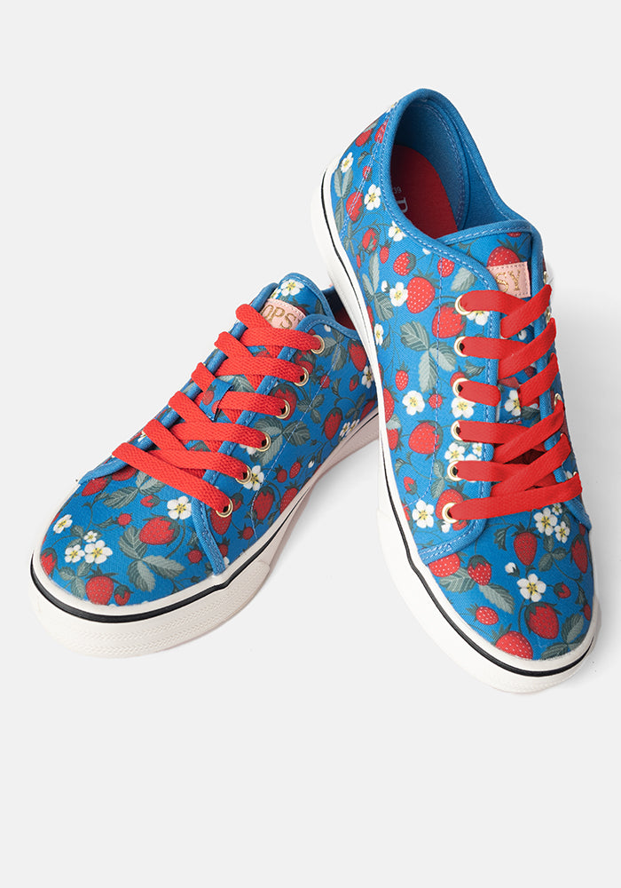 Strawberry Print Canvas Pumps