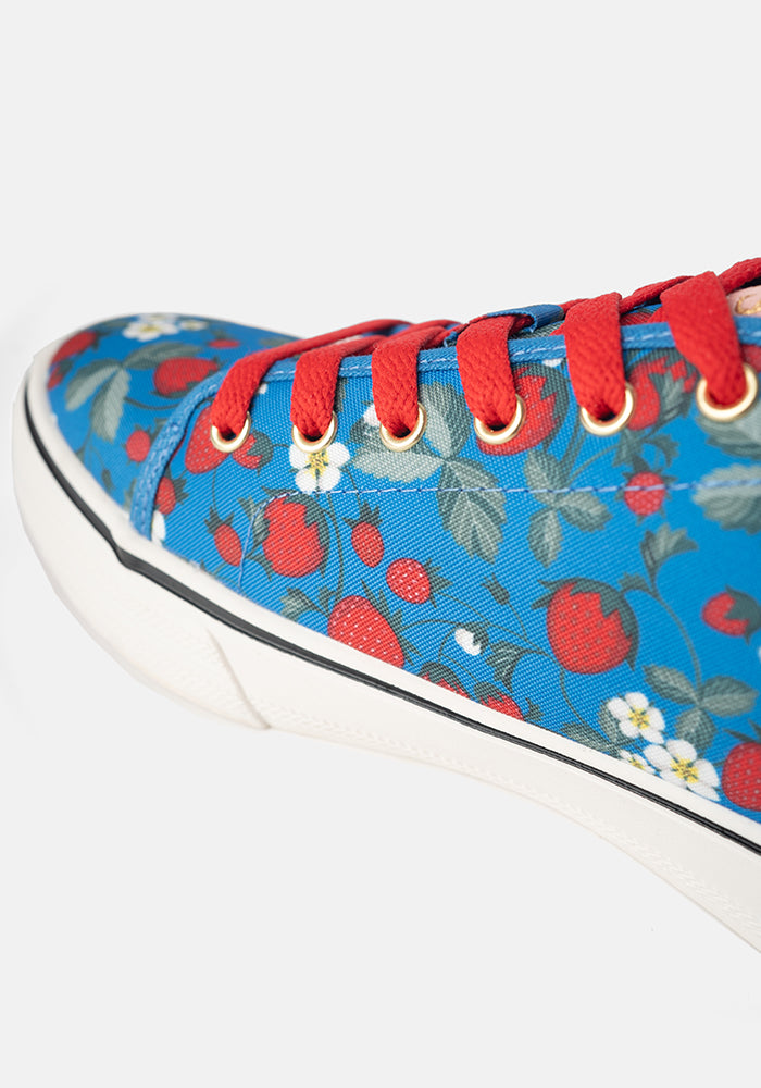 Strawberry Print Canvas Pumps