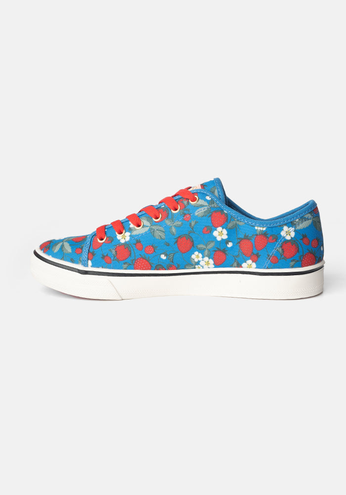 Strawberry Print Canvas Pumps