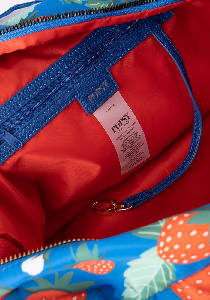 Strawberry Print Holdall