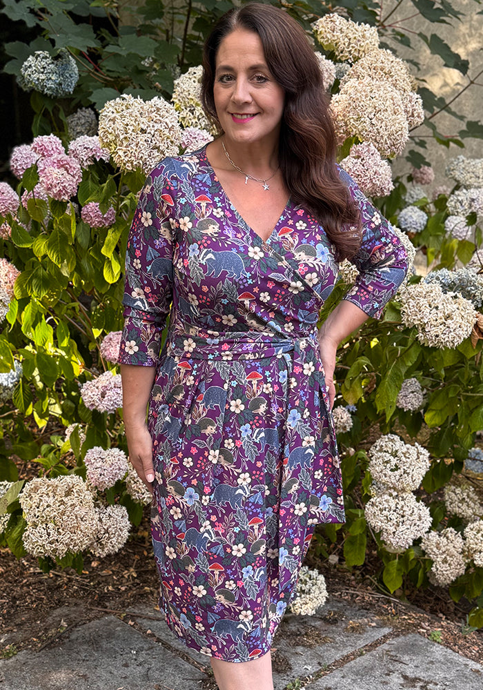 Sue-Anne Hedgehogs &amp; Badger Print Dress