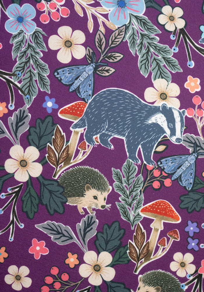 Sue-Anne Hedgehogs &amp; Badger Print Dress