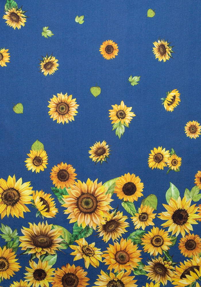 June Sunflower Border Print Dress