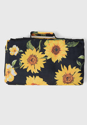 Sunflower Print Foldable Popsy Picnic Blanket