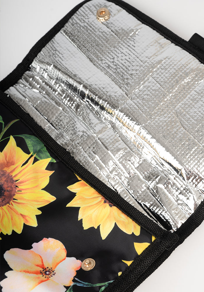 Ninth angle of Sunflower Print Popsy Lunch Bag