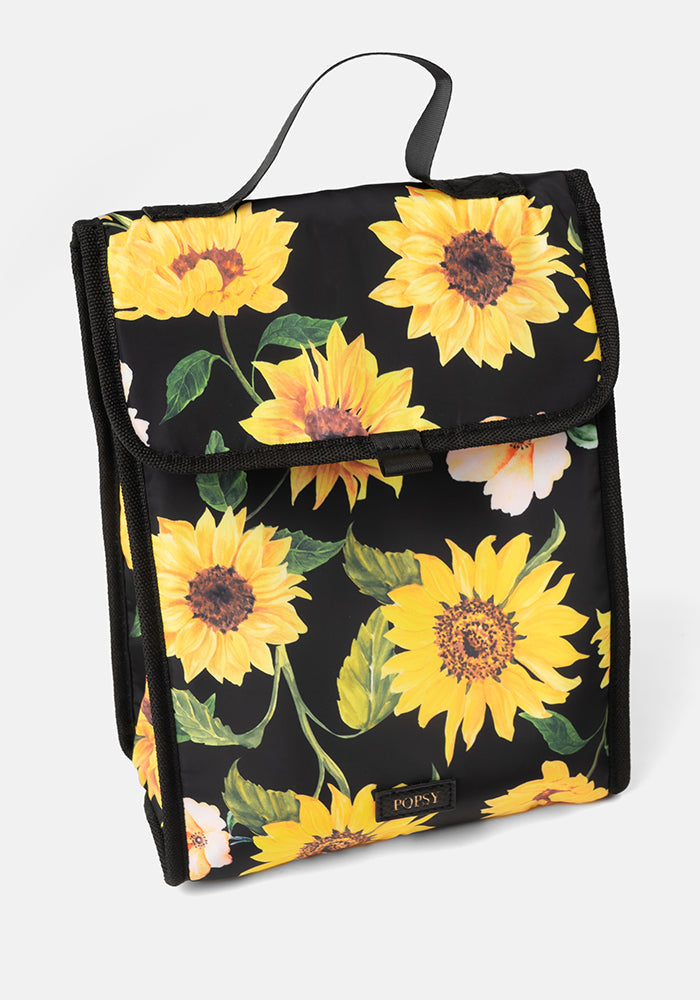 Eighth angle of Sunflower Print Popsy Lunch Bag