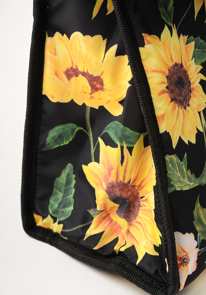 Fifth angle of Sunflower Print Popsy Lunch Bag