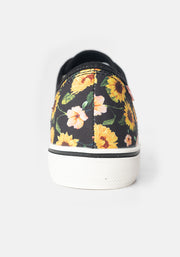 Sunflower Print Canvas Pumps