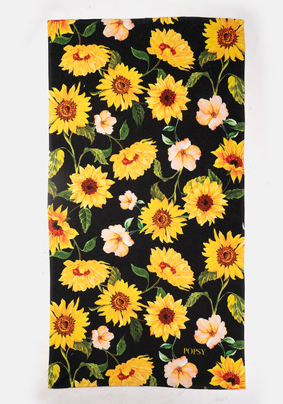 Large Sunflower Print Towel