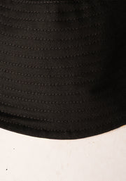 Black Sunflower Print Bucket Hat