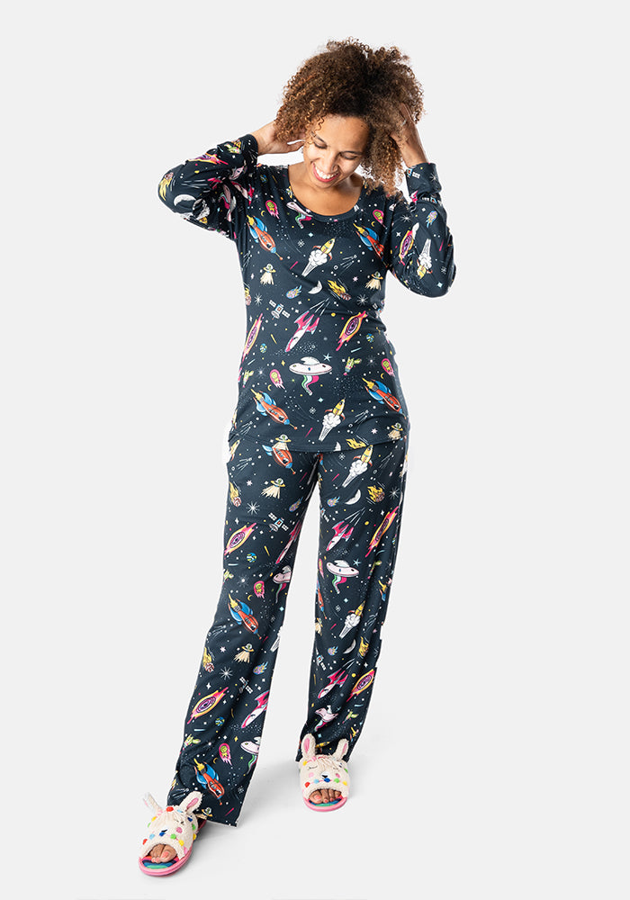 Super Nova Spaceships Print Pyjama Set