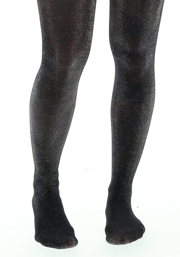 Super Soft Black &amp; Silver Sparkle Tights