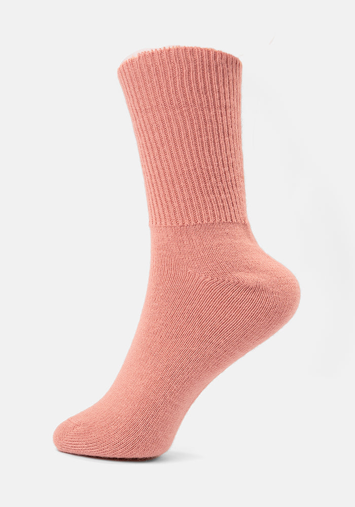 Third angle of Sweet Pink Cosy Socks