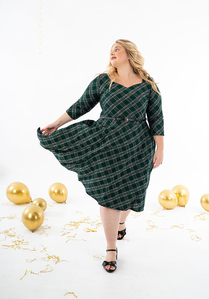 Tara Green Tartan Swing Dress