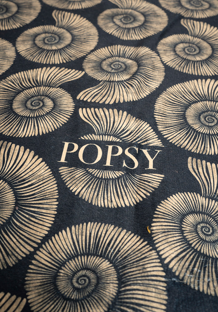 Third angle of Fossil Print Jumbo Bath Sheet
