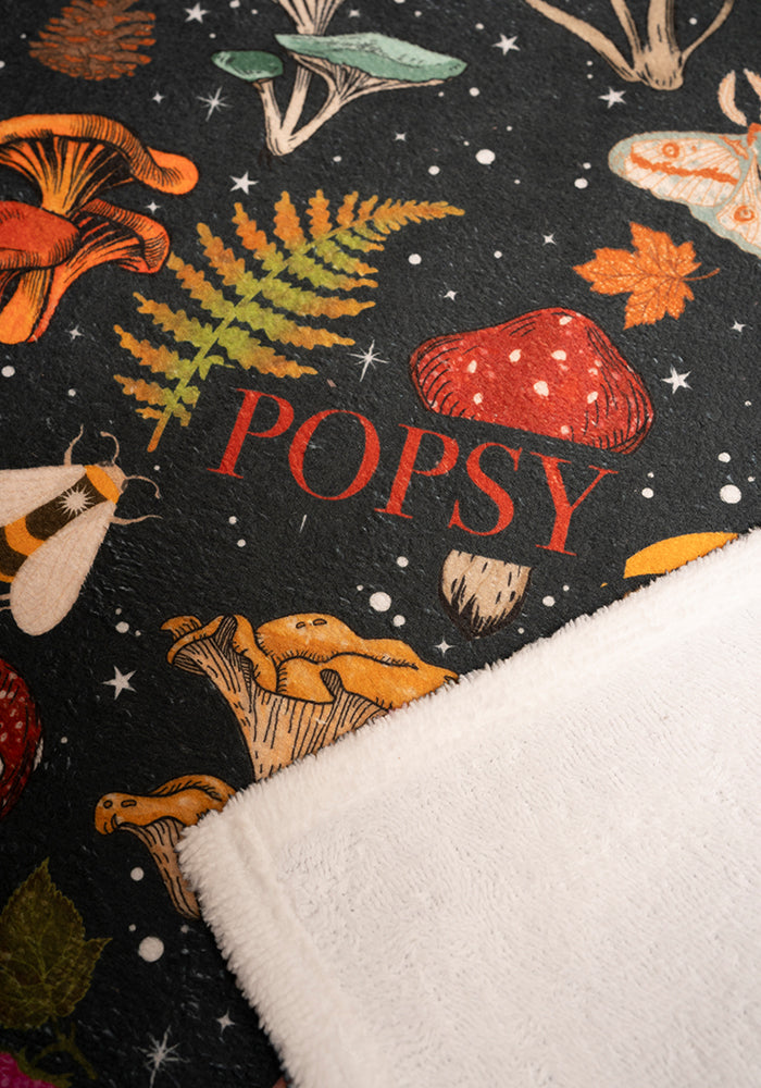 Third angle of Woodland Mushroom Print Jumbo Bath Sheet