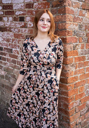 Taara Falling Tarot Card Print Midi Dress
