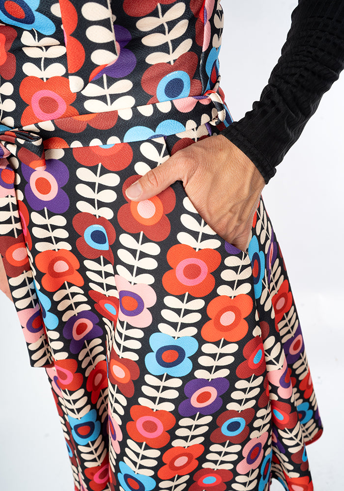 Tamar Retro Floral Print Pinafore